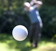 GOLF BALL COMING TOWARD CAMERA SCREEN